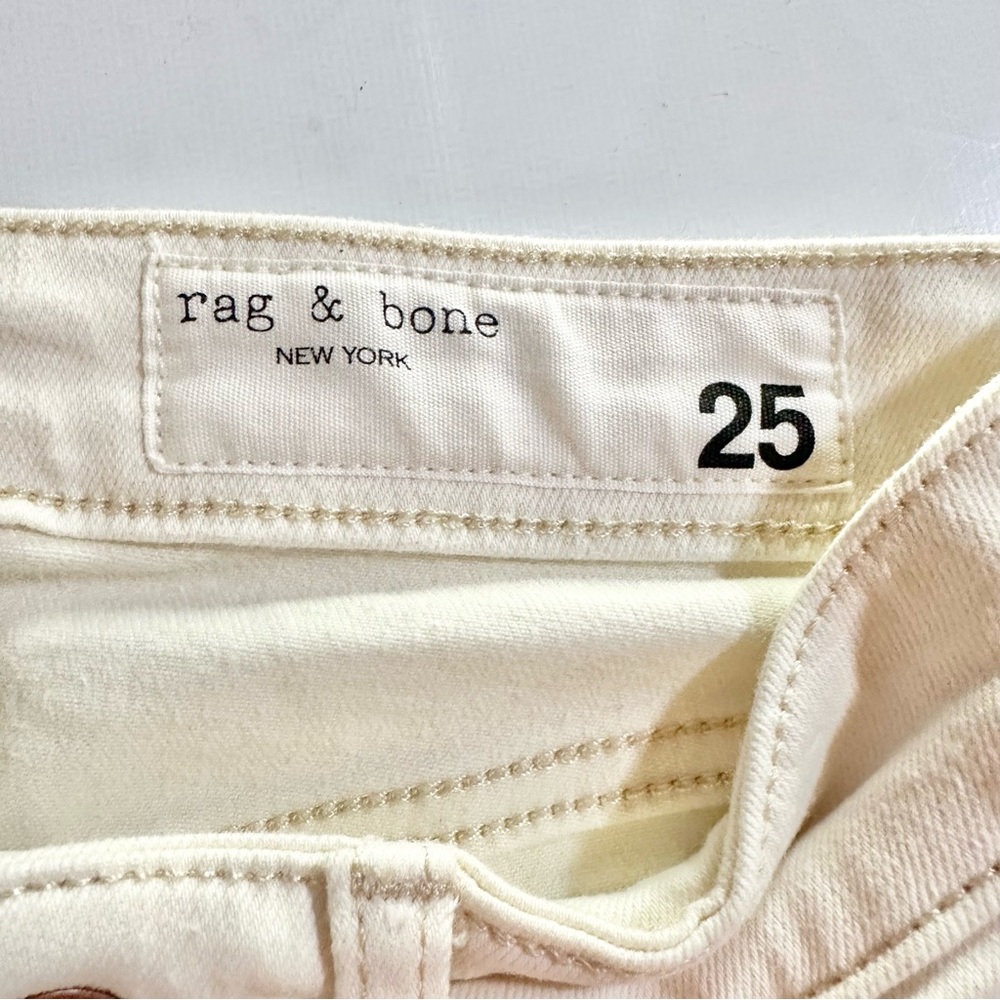rag & bone Cate Mid Rise Ankle Skinny Jeans in Ecru Size 25 - NWT - Picture 5 of 9